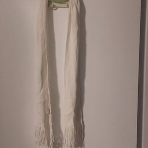 Beautiful  soft white scarf for dress up or casual wear